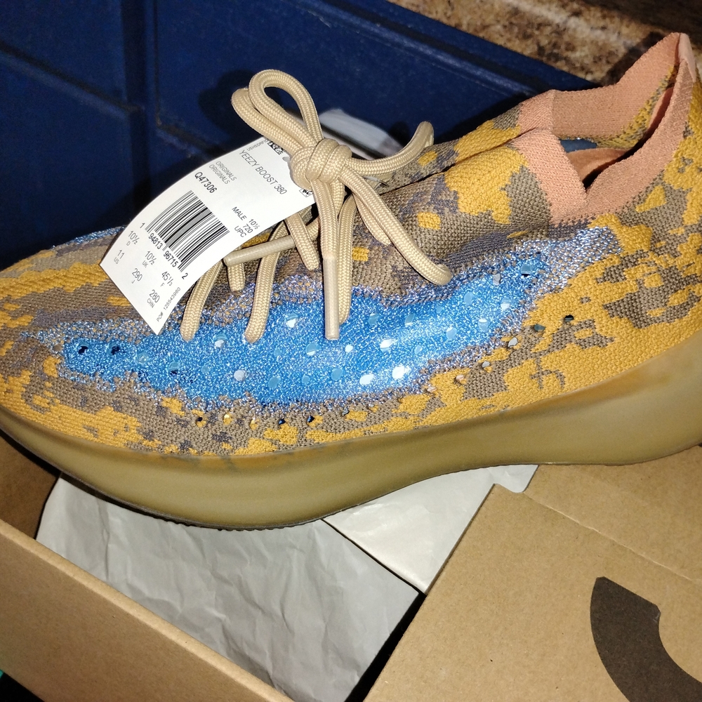 Yeezy Athletic Shoes in Blue, Tan, and Brown